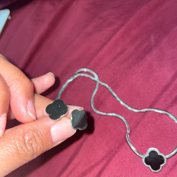 925 Alhambra silver necklace set - Picture 10 of 11